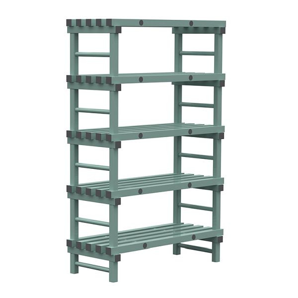 REA Euro plank 1200x500x1850mm, 5 staanders met 350mm afstand, 308.181