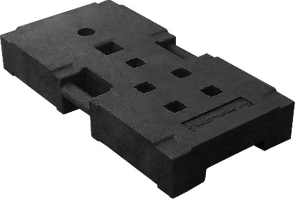 Schake TL-grondplaat volgens K1 insteekvakken: 5x 40 x 40 mm en Ø42 mm gecombineerd 1x 60 x 60 mm 1x Ø 48 mm, 31994