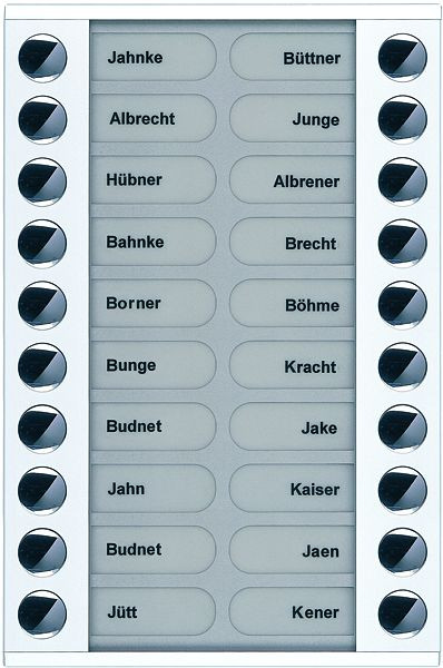 TCS beldrukkeruitbreiding voor audio voordeurstation serie PES/AVE 20 beldrukkers (rechts/links uitgelijnd), AP wit, PET20-WS/04