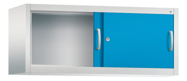 C+P bovenkast Acurado, H500xB1200xD400mm, kleur: lichtgrijs/lichtblauw, beugelgreep, 1 niveau, 2044-00 S10043