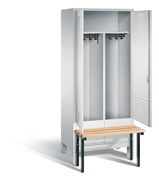 C+P zwart wit kastje Evolo, H1850xW810xD815mm, kleur: lichtgrijs, 48032-22 S10012