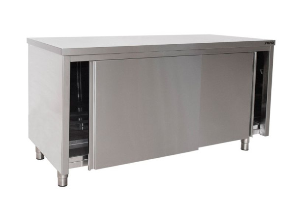 Saro roestvrijstalen kast, schuifdeur - 600 mm diep, 2000 mm, 600-2025