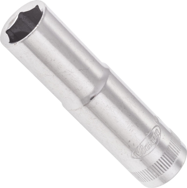 VIGOR-dopsleutel, lang, hol vierkant 10 mm (3/8 inch), buitenzeskantprofiel, 11 mm, V2019N