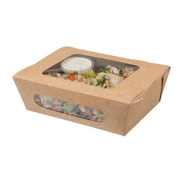 Colpac Zest composteerbare saladeboxen met kijkvenster 825ml, VE: 250 stuks, FA392