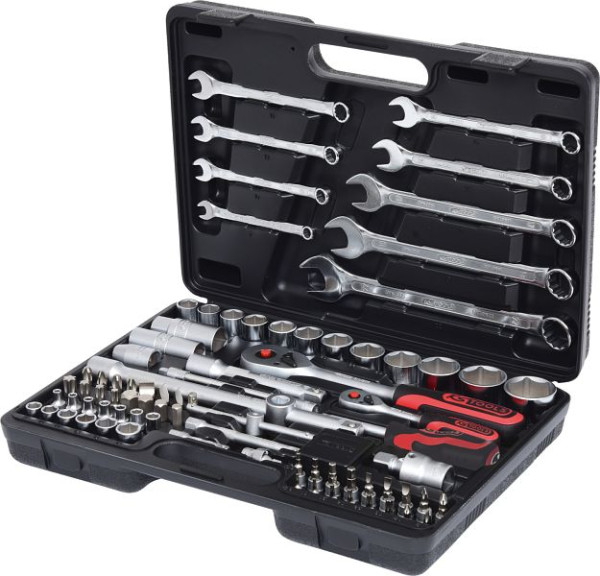 KS Tools 1/4"+1/2" dopsleutelset, 82-delig, 911.0682