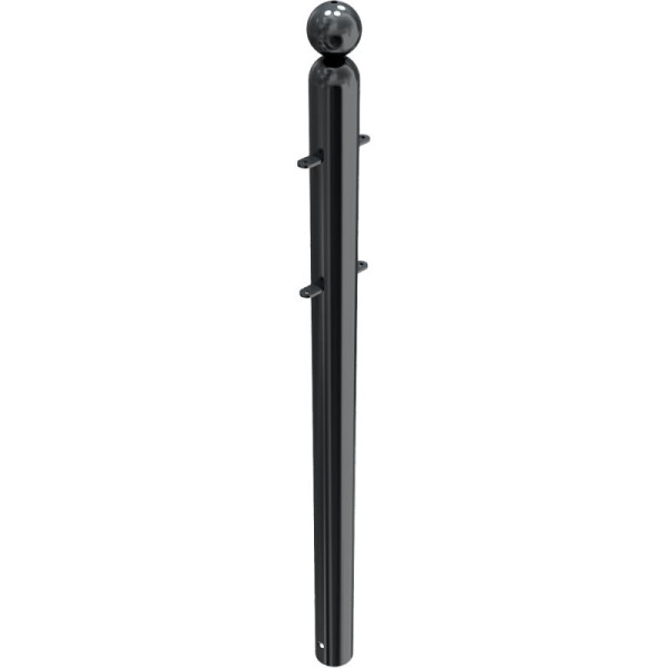 Stone HGS hek type 478, middenpaal, buisdiameter 76mm, inclusief kogelkop en 4 aansluitbeugels, RAL 7016 antracietgrijs, 478.04b
