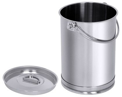 Contacto emmer cilindrisch 5 l zonder bodembanden, met deksel, 3003/805