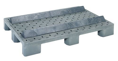 DENIOS Europallet, gemaakt van PE-RE, 800 x 1200 x 200 mm, met 9 voet en 2 langswiggen, verpakking van 5, 312666