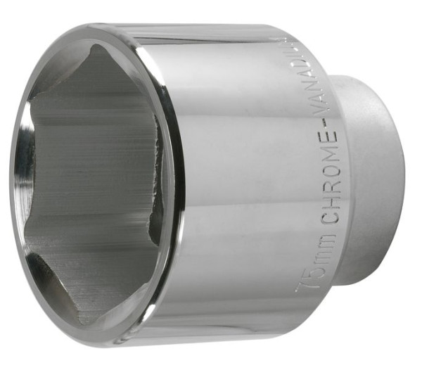SW-Stahl-dop, 1", 75 mm, chroom-vanadium, hoogglans verchroomd, 07675L-75
