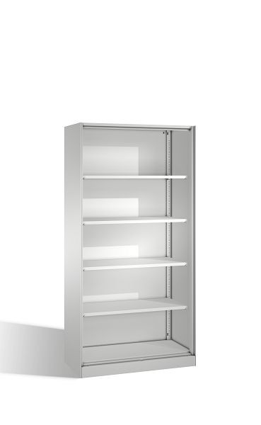 C+P bureauplank Asisto, H1980xB1000xD435mm, kleur: lichtgrijs, 5 niveaus, 140002-000 S10002
