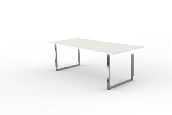 Kerkmann in hoogte verstelbaar bureau extra groot, Aveto, B 2000 x D 1000 x H 680-820 mm, wit, 114324.1