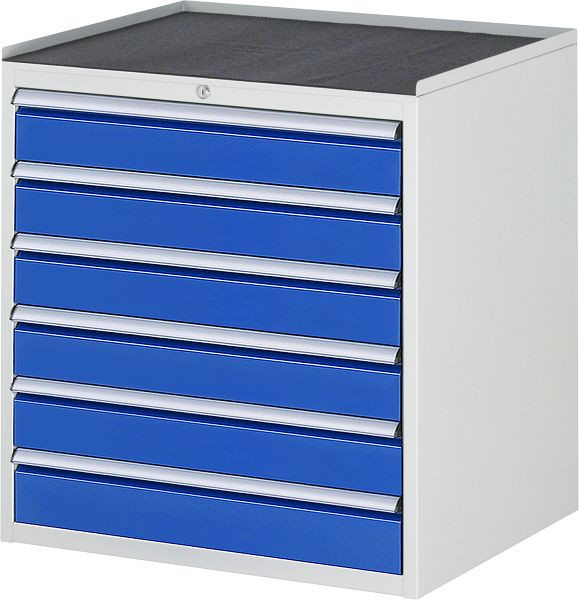 RAU ladekast serie 7000, B770 x D650 x H825mm, metalen steun, hoogte 25 mm, laden: 6xH120 mm, 13-XL5.16A-MT.11