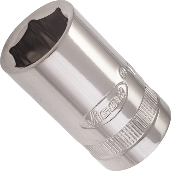 VIGOR dopsleutelinzet, hol vierkant 12,5 mm (1/2 inch), buitenzeskantprofiel, 15 mm, V2561N