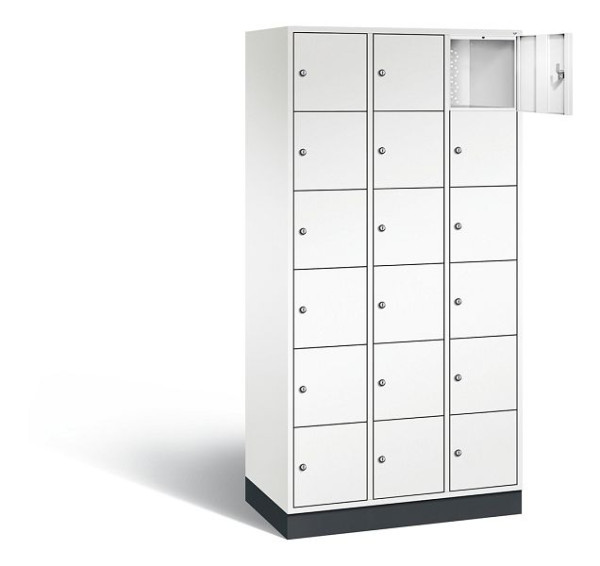 C+P lockerkast Intro, H1950xW920xD490mm, kleur: verkeerswit, 8670-301 S10114