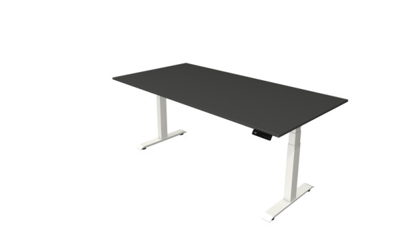 Kerkmann sta-/zittafel Move 4 nieuw 200 x 100 cm frame wit, tafelblad antraciet, 10090913