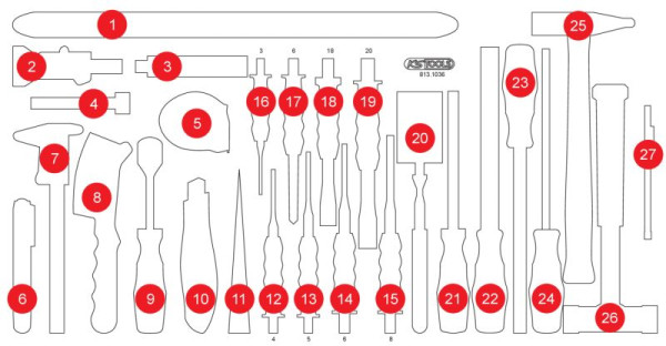 KS Tools Leeg schuiminzetstuk voor 813.1036, 813.1036-97
