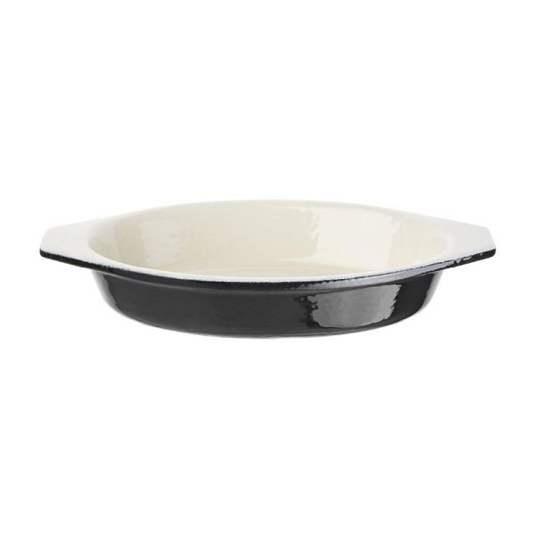 Vogue gratinschaal 650ml zwart ovaal, U563