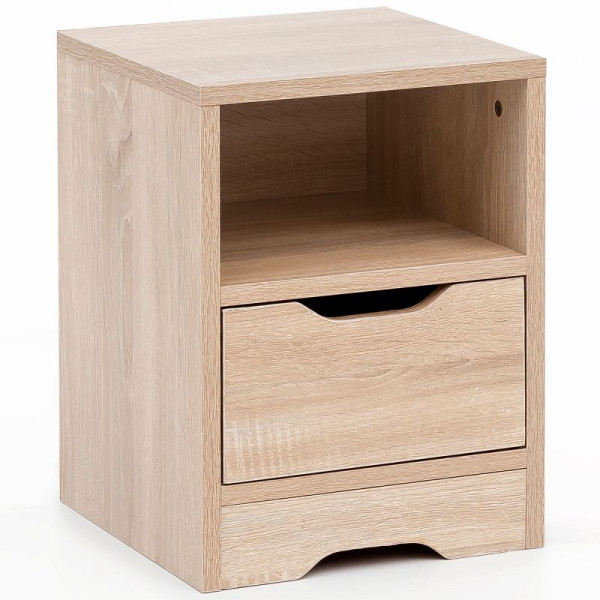 Wohnling nachtconsole 31x43x31 cm Sonoma 1 lade en opbergvak, WL5.701