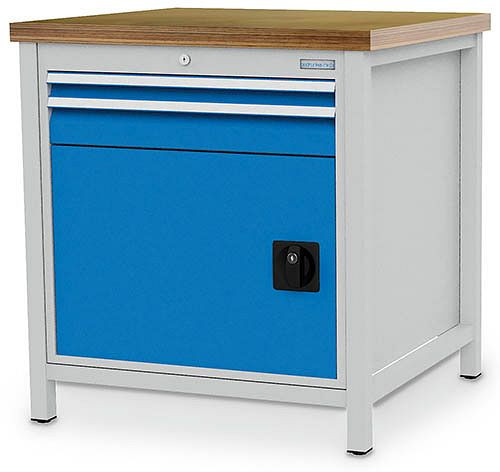 Bedrunka + Hirth box werkbank serie 810 R24-24, 1x 50, 1x 100 mm, lade volledig uittrekbaar, 810 x 750 x 859 mm, 03.075.12V