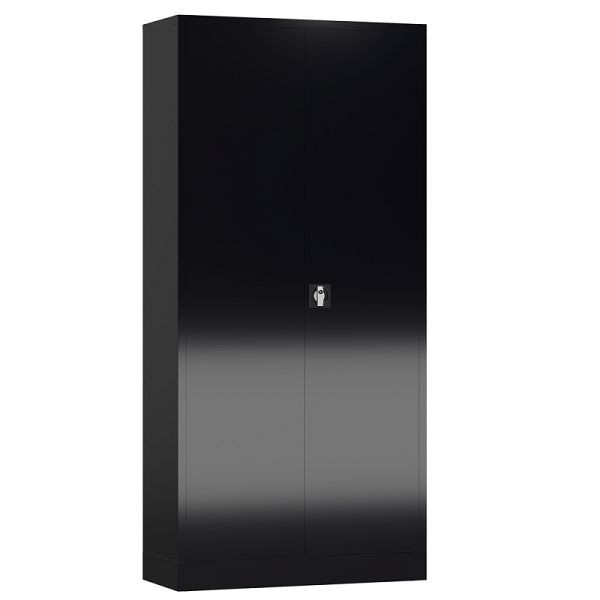 Lüllmann ClassiX multifunctionele draaideurkast, 1945 x 920 x 420 mm, diepzwart, X-545549