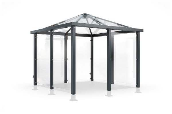 WSM Pavilion Athens A401 VSG helder als bouwpakket, 102100388