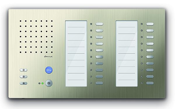 TCS audio binnenstation voor handsfree serie Carus ADAPTO +20 knoppen, opbouw champagne, CAI1200-0152