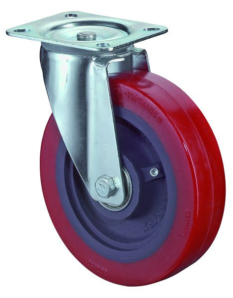 BS rollen transportrol, wielbreedte 50 mm, wiel-Ø 150 mm, draagvermogen 300 kg, gegoten polyurethaan loopvlak, gegoten wiellichaam, kogellagers, L400.C11.150