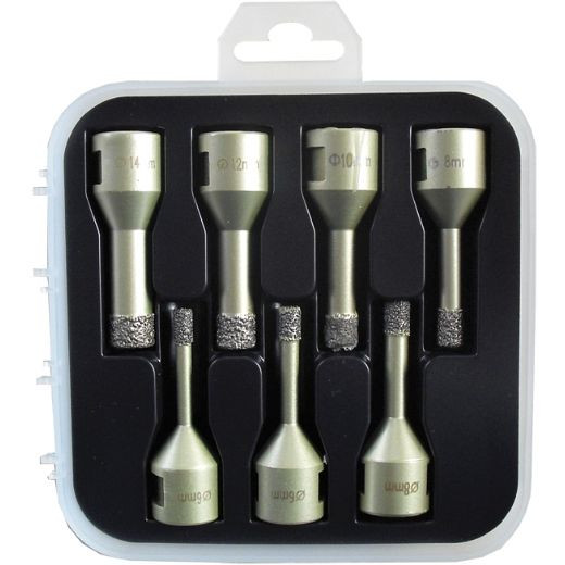ELMAG DiaProfi kernboor SET, met elk 2x 6mm en 8mm, 1x 10mm, 1x 12mm en 1x 14mm houder: M14, 62320