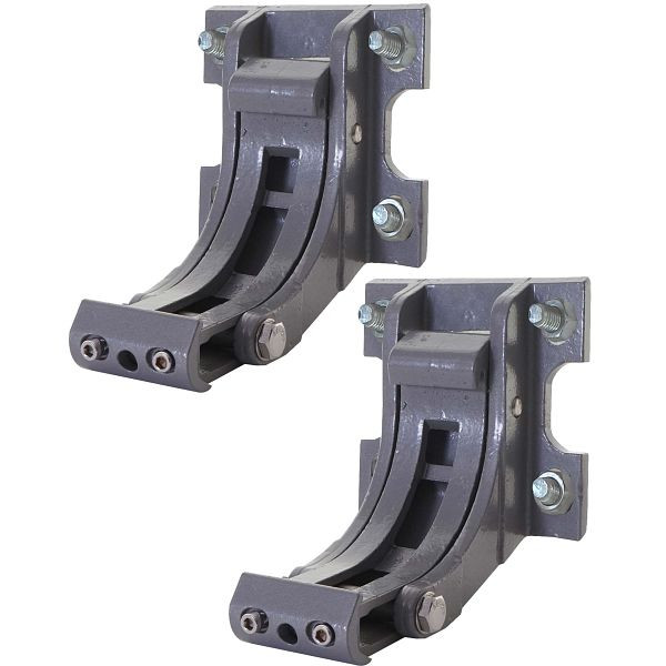 Mendler set van 2 muurbeugels voor luifel T122, T123, muurbeugel adapter voor wandmontage, grijs, 58309