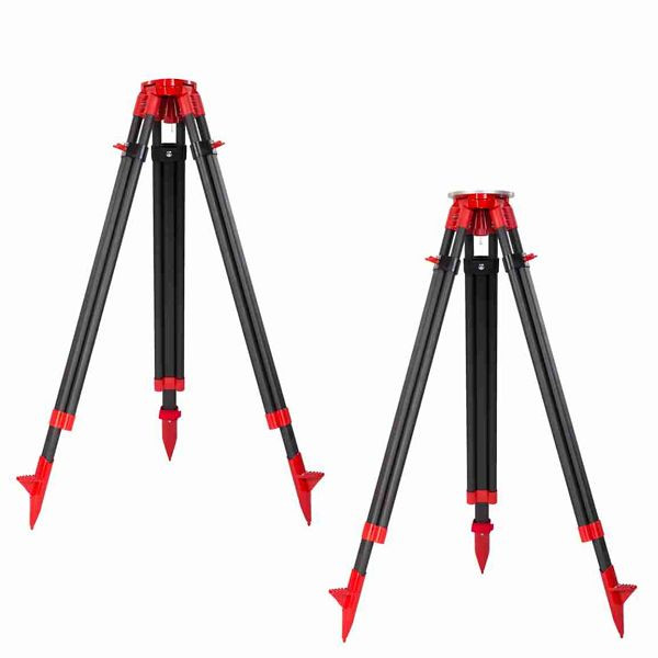 NESTLE GEO Omega carbon statief voor total stations en scanners, platte kop, rond, 5/8", 93-169cm, 13707000