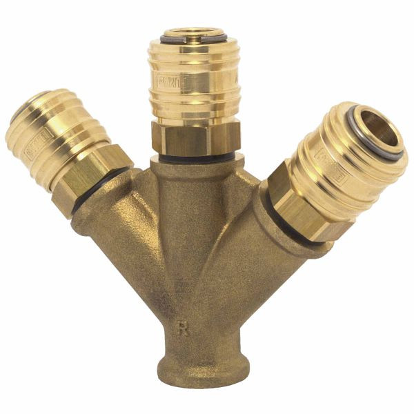 ELMAG 3-weg verdeler, IT 1/2', messing, 46062
