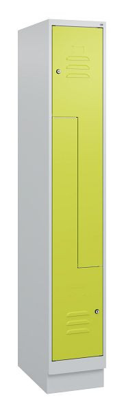 C+P Z-Spind Classic PLUS, Sockel, 2 Abteile, 1800x300x500mm, 7035/0024, Zylinderschlösser, 0800237-102 S10025