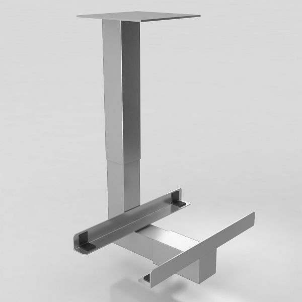 Hammerbacher PC-houder zilver, VRCPU/S