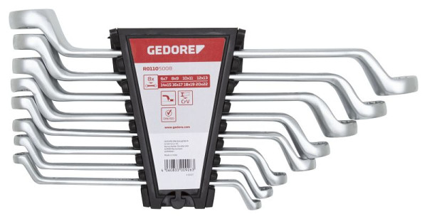 GEDORE rode dubbele ringsleutelset SW6-32mm 12-delig, 3300928