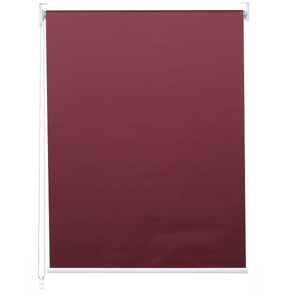 Mendler rolgordijn HWC-D52, raamrolgordijn zijtrekrolgordijn, 90x160cm zonwering verduisterend dekkend, bordeaux, 63322