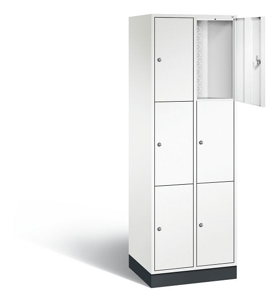 C+P lockerkast Intro, H1950xB620xD490mm, kleur: verkeerswit, 8370-201 S10096