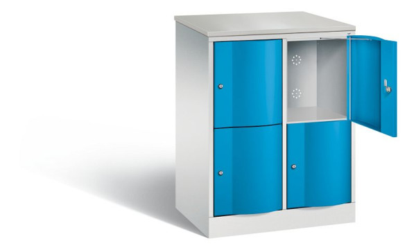 C+P lockerkast Resisto, H1077xB772xD540mm, kleur: lichtgrijs/lichtblauw, 8472-272 S10093