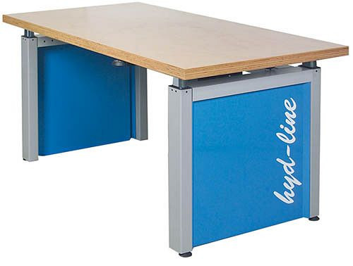 Bedrunka + Hirth Hydline met werkblad MDF met HPL bekleding 40 mm, slingerverstelling, afmetingen in mm (BxD): 1500 x 750, H03.15.40HV