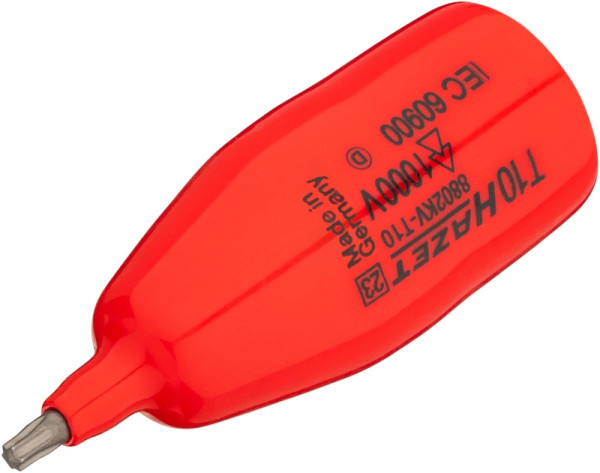 Hazet schroevendraaierdop, vierkant hol 10 mm, binnen TORX® profiel, T10, korte versie, 8802KV-T10