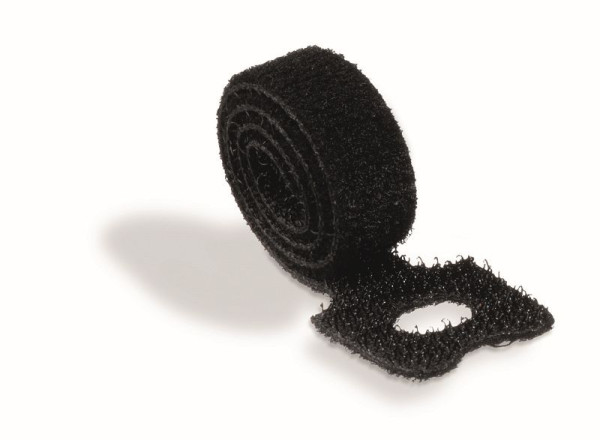 DURABLE Klittenbandkabelbinders met lus CAVOLINE® GRIP TIE, 20 x 1 cm (L x B), 5 stuks, zwart, VE: 5 stuks, 503601
