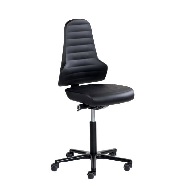 SOFAME werkstoel ERGOLINE met wielen, zithoogte 53-63 cm, aluminium onderstel, W050090003