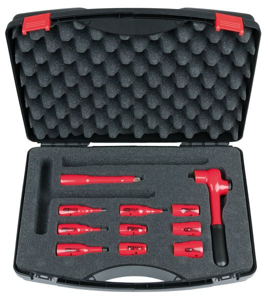 KS Tools 3/8" dopsleutelset met geïsoleerd gereedschap, 11-delig, 117.1889