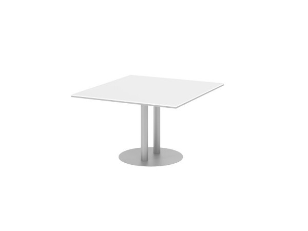 Hammerbacher koppel- en montageplaat, kleur plaat: wit, plaat: 1200 x 1300 x 25 mm, kolom/plaatvoet in zilver, werkhoogte: 740 mm, VKT12S/W/S