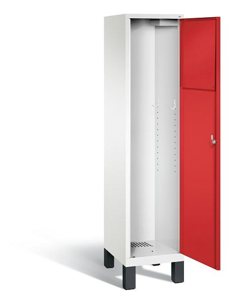 C+P wasverzamelkast Evolo, H1850xB420xD500mm, kleur: verkeerswit / vuurrood, 48070-210 S10237