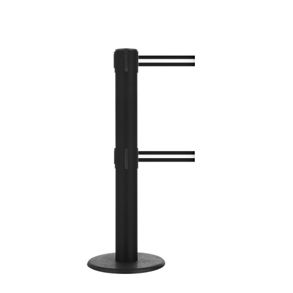 Stein HGS HGS personengeleidingssysteem -P-Line Brace Duo-, zwart, zwart/wit/zwart horizontaal (gestreept) / 2 x 9 m / 50 mm, met veiligheidsslot (zelfontgrendelend), 37694-04-2