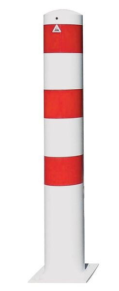 Schake stalen buispaal Ø 273 x 5 mm voor deuvels, thermisch verzinkt / wit gecoat, totale lengte: 1500 mm, gecoat, 40273B