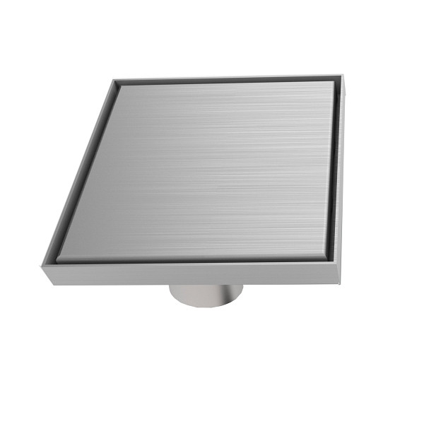 MERT afvoerputje design "Quadrat Edel" geheel van RVS (304) 200x200 mm, DU-20-EDEL