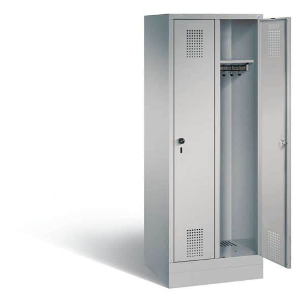 C+P schoolkluis Evolo, H1600xB610xD500mm, kleur: wit aluminium, 480206-20 S10068