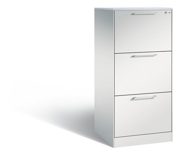 C+P archiefkast Asisto, H1310xB562xD600mm, kleur: lichtgrijs, beugelgreep, 146224-322 S10067
