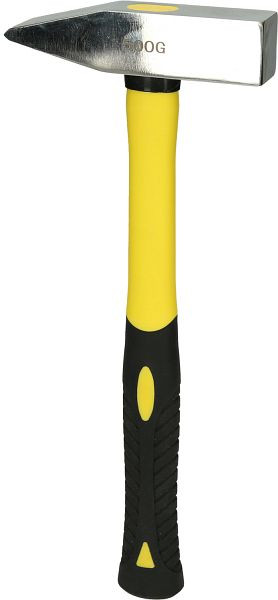 KS Tools roestvrijstalen monteurshamer met glasvezelsteel, 1000 g, 964.2042